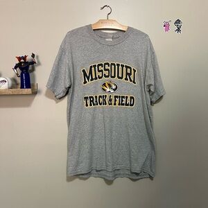 Gildan Gray Missouri Track & Field Tee